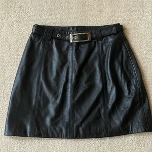 Vintage Leather Mini Skirt